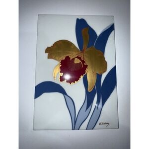 Noritake Japan Tile Flower Signed‎ K.arakawa Lilly R